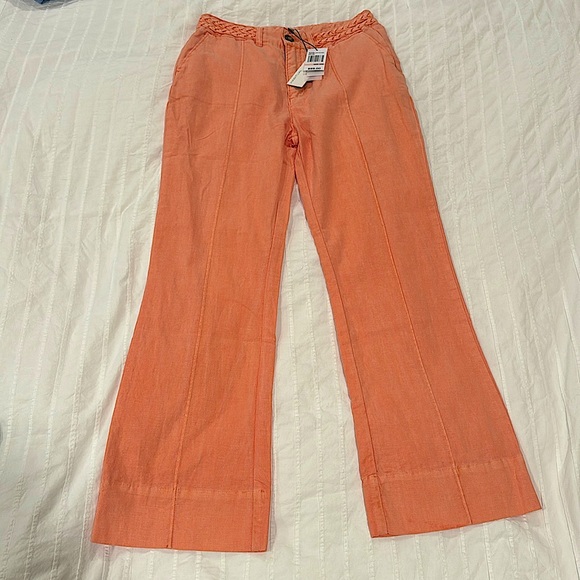 Habitual linen blend flare pant, peach, 🍑 - Picture 3 of 10